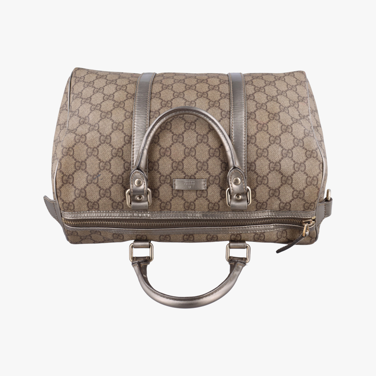 GG plus Spring Joy GG Supreme beige×silver PVC coated canvas 193603 B2181569GGプラス ジョイ GGスプリーム ベージュ×シルバー PVCコーティングキャンバス 193603 B2181569