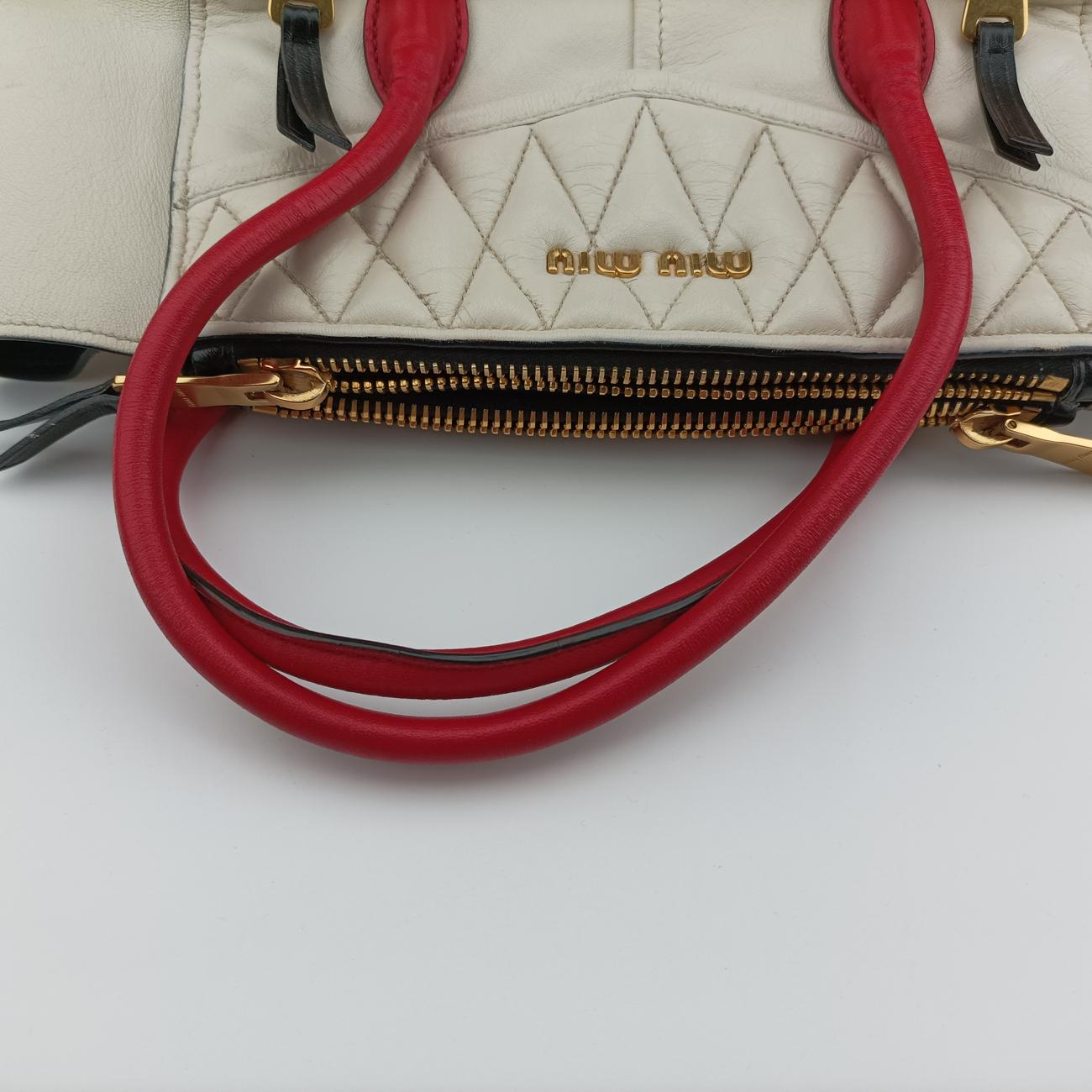 Nappa  Biker Red x White Leather 197/Bナッパバイカー レッド×ホワイト レザー 197/B