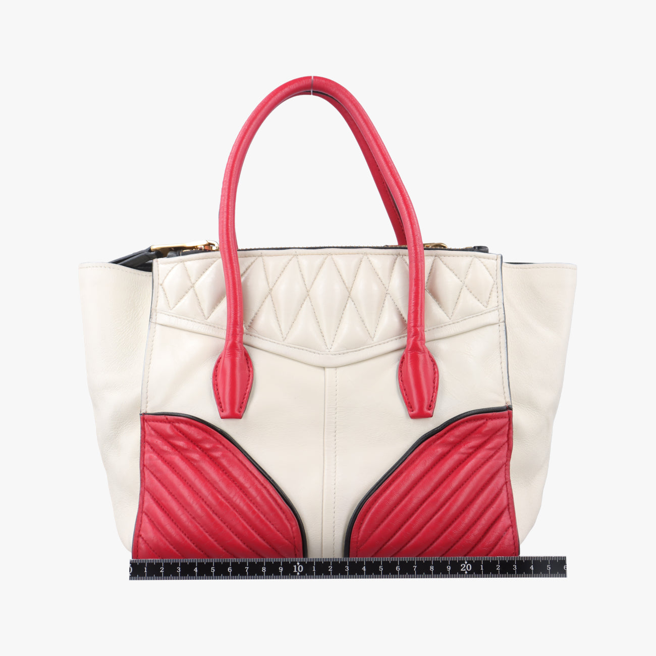 Nappa  Biker Red x White Leather 197/Bナッパバイカー レッド×ホワイト レザー 197/B