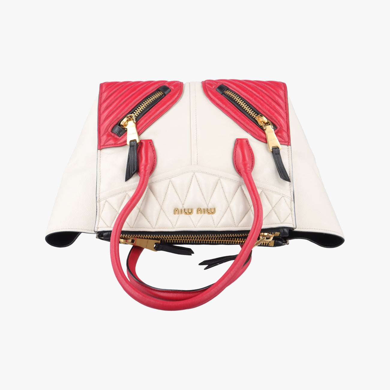 Nappa  Biker Red x White Leather 197/Bナッパバイカー レッド×ホワイト レザー 197/B