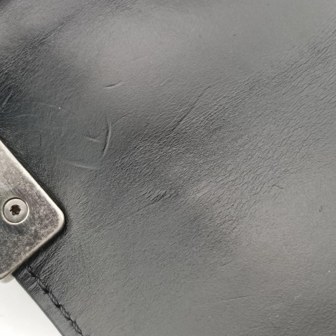 BOY CHANEL Black×white Leather A66713 15641012ボーイシャネル ブラック×ホワイト レザー A66713 15641012