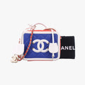 Filigree Vanity CaseBlue x Red x WhiteCaviar LeatherA9334226940738CCフィリグリー バニティ ケース トップ ハンドルブルー×レッド×ホワイトキャビアレザーA9334226940738
