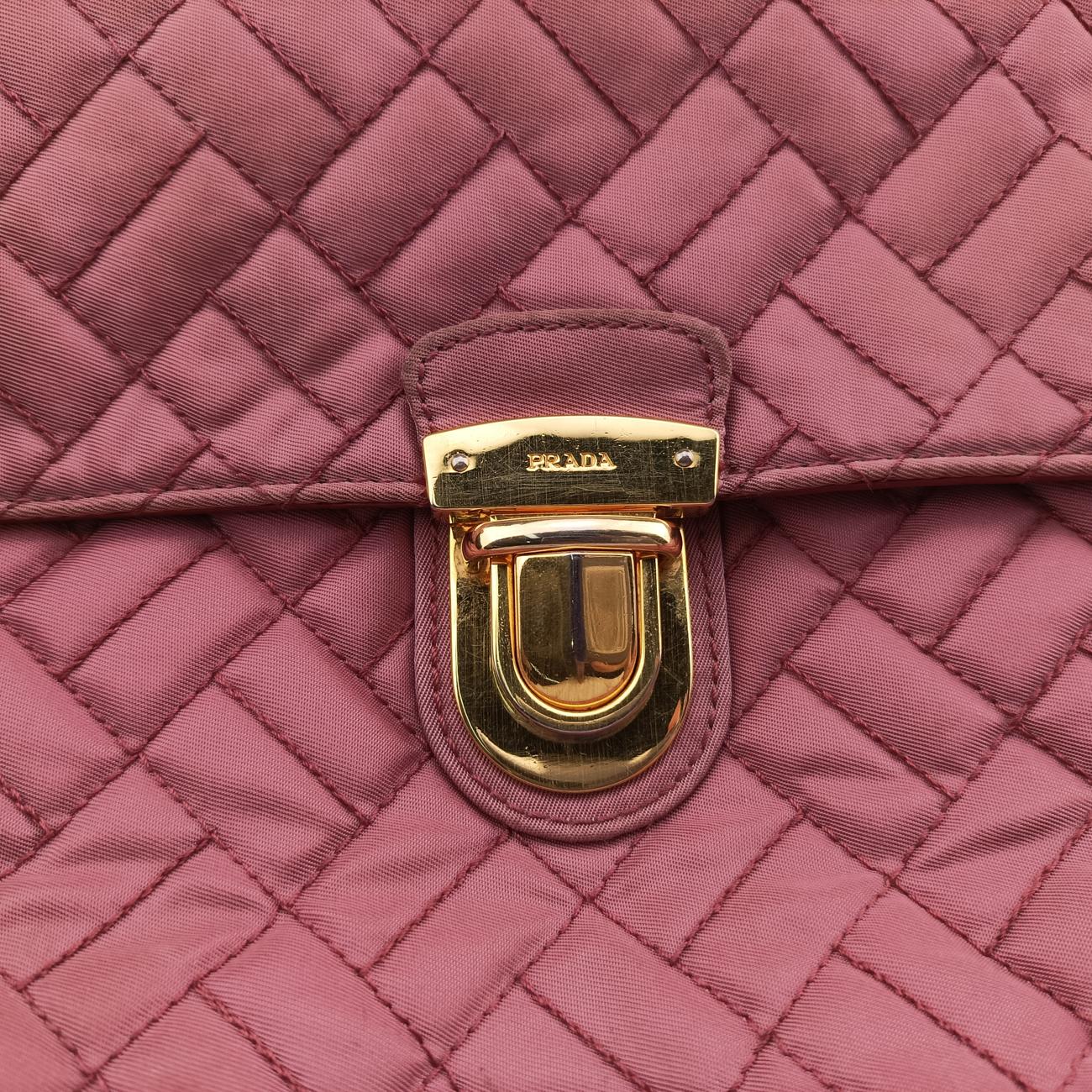 Chain Quilting FlapPinknylonBR4965194/Aチェーン キルティング フラップピンクナイロンBR4965194/A