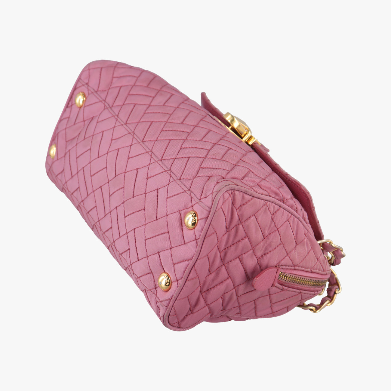 Chain Quilting FlapPinknylonBR4965194/Aチェーン キルティング フラップピンクナイロンBR4965194/A