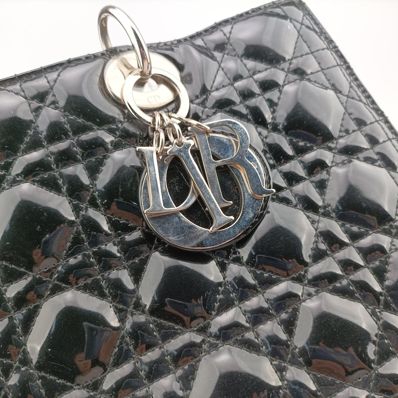 Lady DiorBlackPatent16-BO-0160レディディオールブラックパテント16-BO-0160