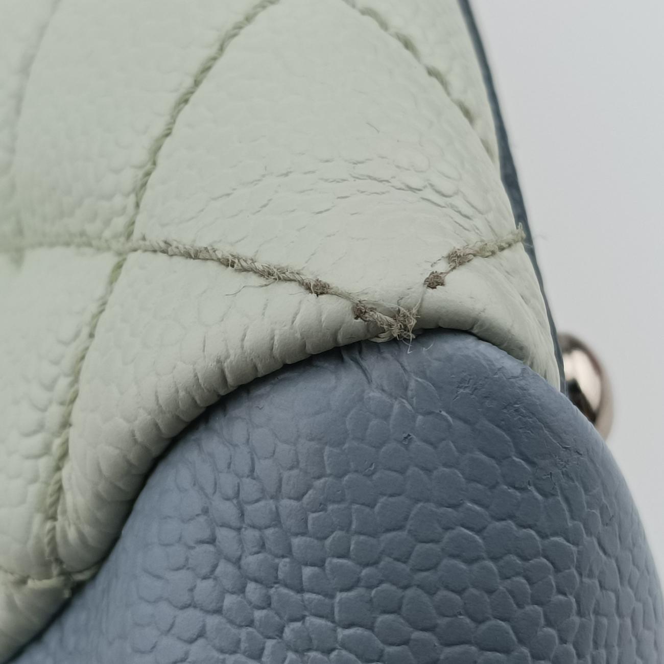 Mademoiselle Bowling White x Blue x Light Green Leather 17743708マドモアゼル ボーリング ホワイト×ブルー×ライトグリーン レザー A67642 17743708