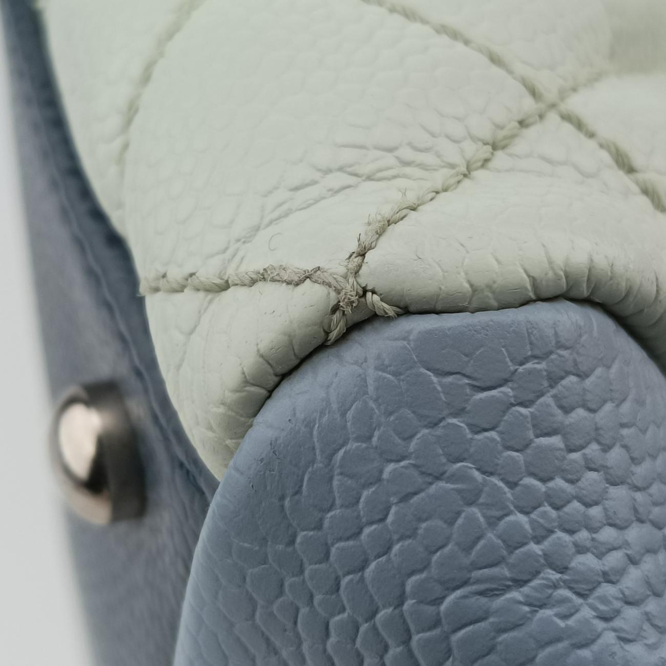 Mademoiselle Bowling White x Blue x Light Green Leather 17743708マドモアゼル ボーリング ホワイト×ブルー×ライトグリーン レザー A67642 17743708