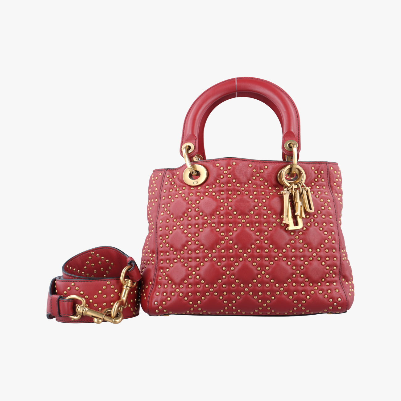 Lady DiorRedLeather01-BO-1117レディディオールレッドレザー01-BO-1117