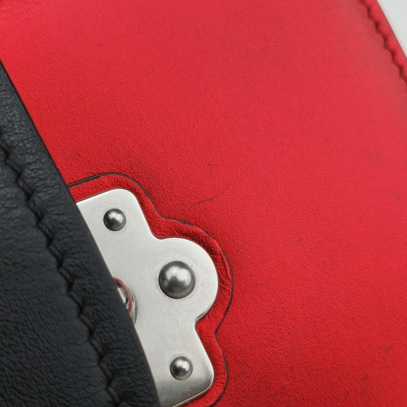 Cahier Red×Black Leather 1BH018 25カイエ レッドxブラック レザー 1BH018 25