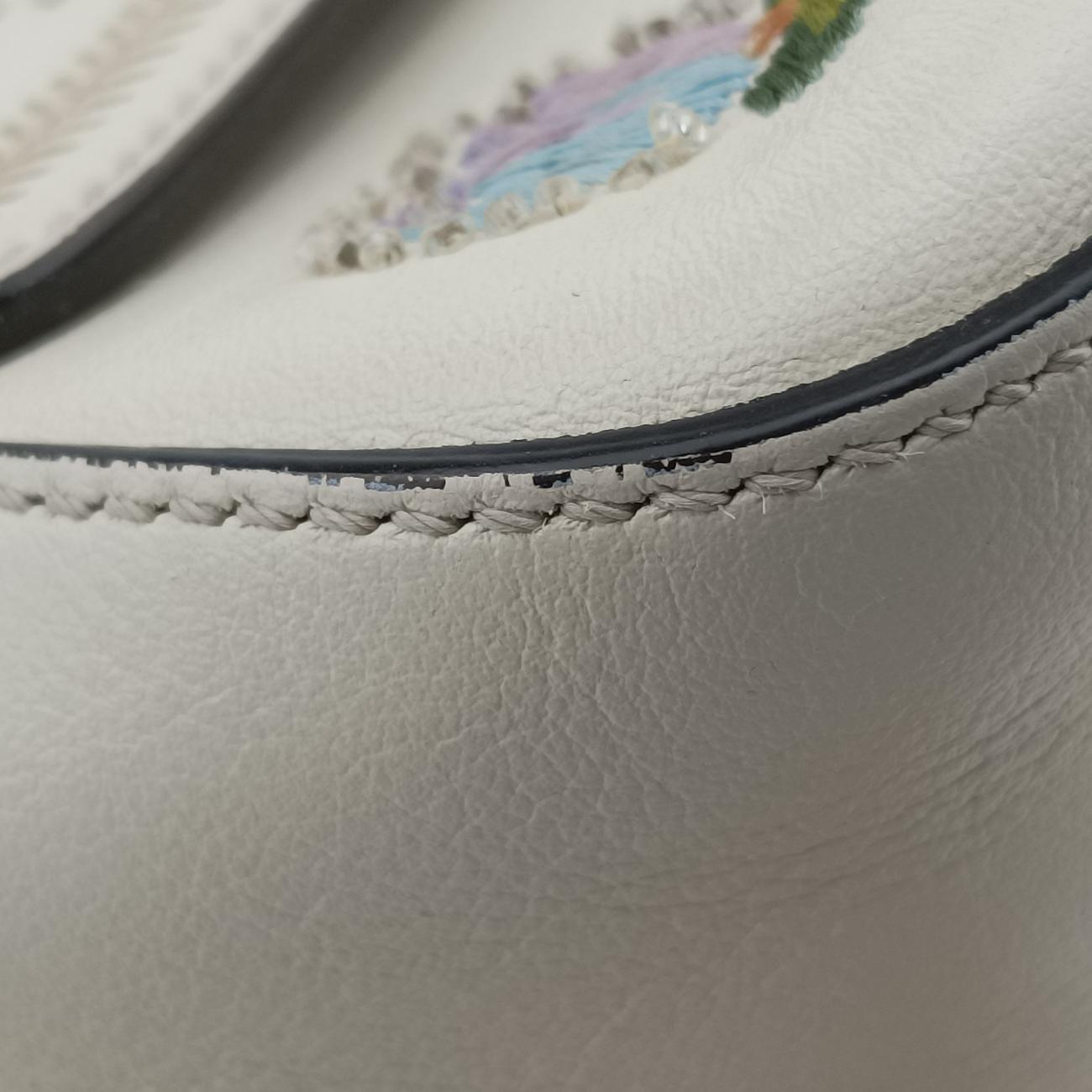 Double F Floral White×multicolor Leather 8BT297 8BT297 A5DO 189-10429ダブルエフ フローラル ホワイト×マルチカラー レザー 8BT297 8BT297 A5DO 189-10429