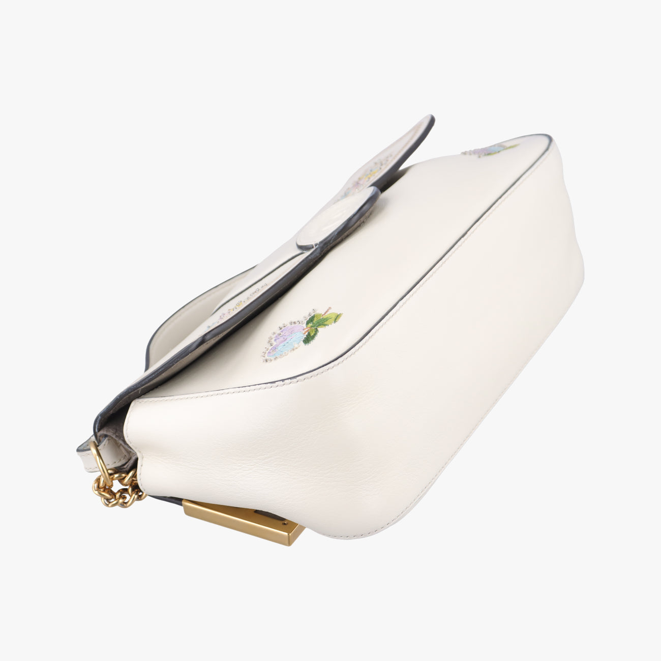 Double F Floral White×multicolor Leather 8BT297 8BT297 A5DO 189-10429ダブルエフ フローラル ホワイト×マルチカラー レザー 8BT297 8BT297 A5DO 189-10429