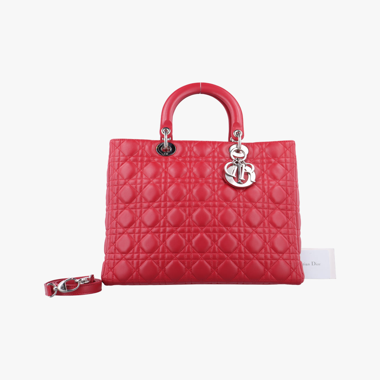 Lady Dior Red lambskin 08-MA-0191レディディオール レッド ラムスキン 08-MA-0191