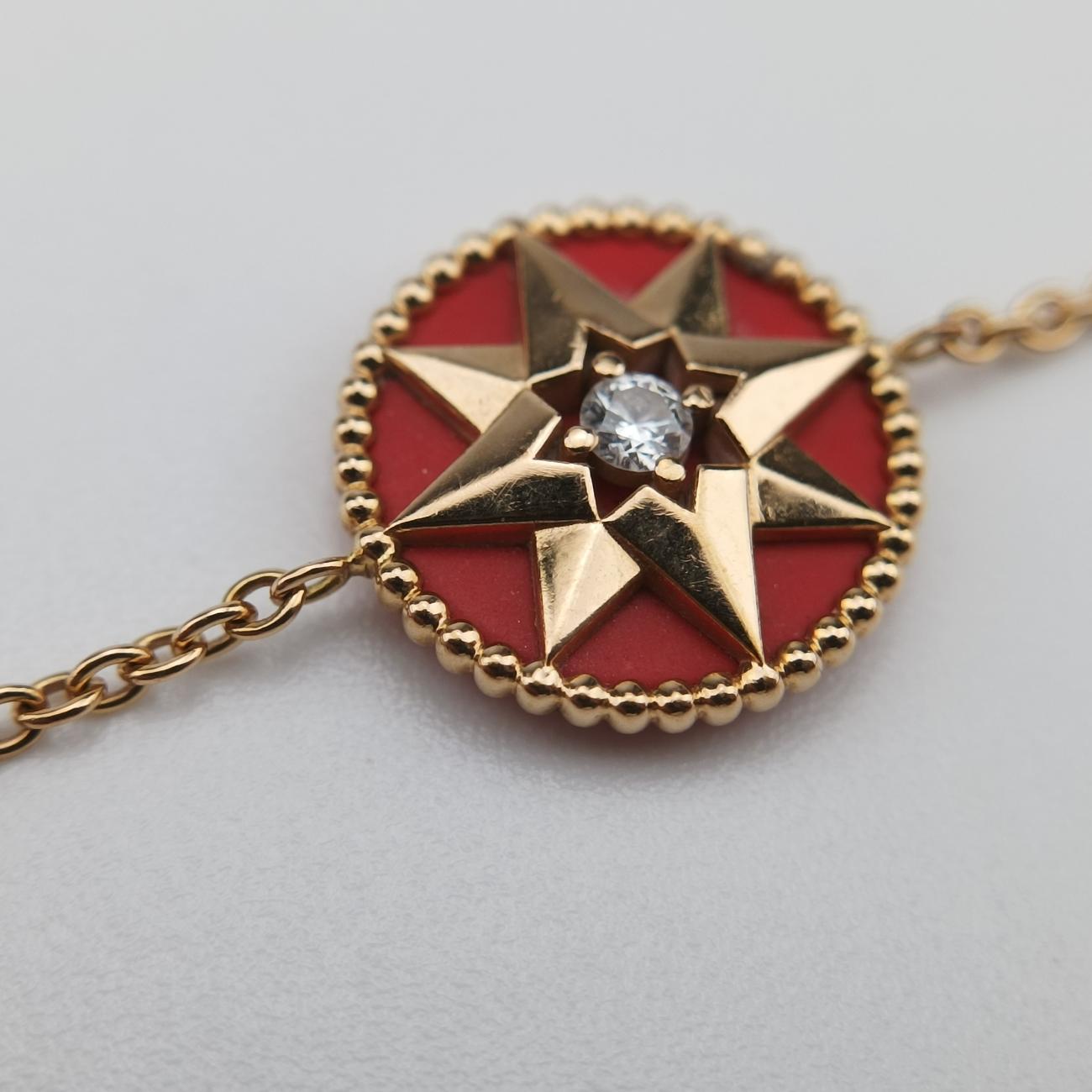 Rose des Vents medallion　Red×goldenAU750149005ローズデヴァン メダリオンレッド×ゴールドAU750149005