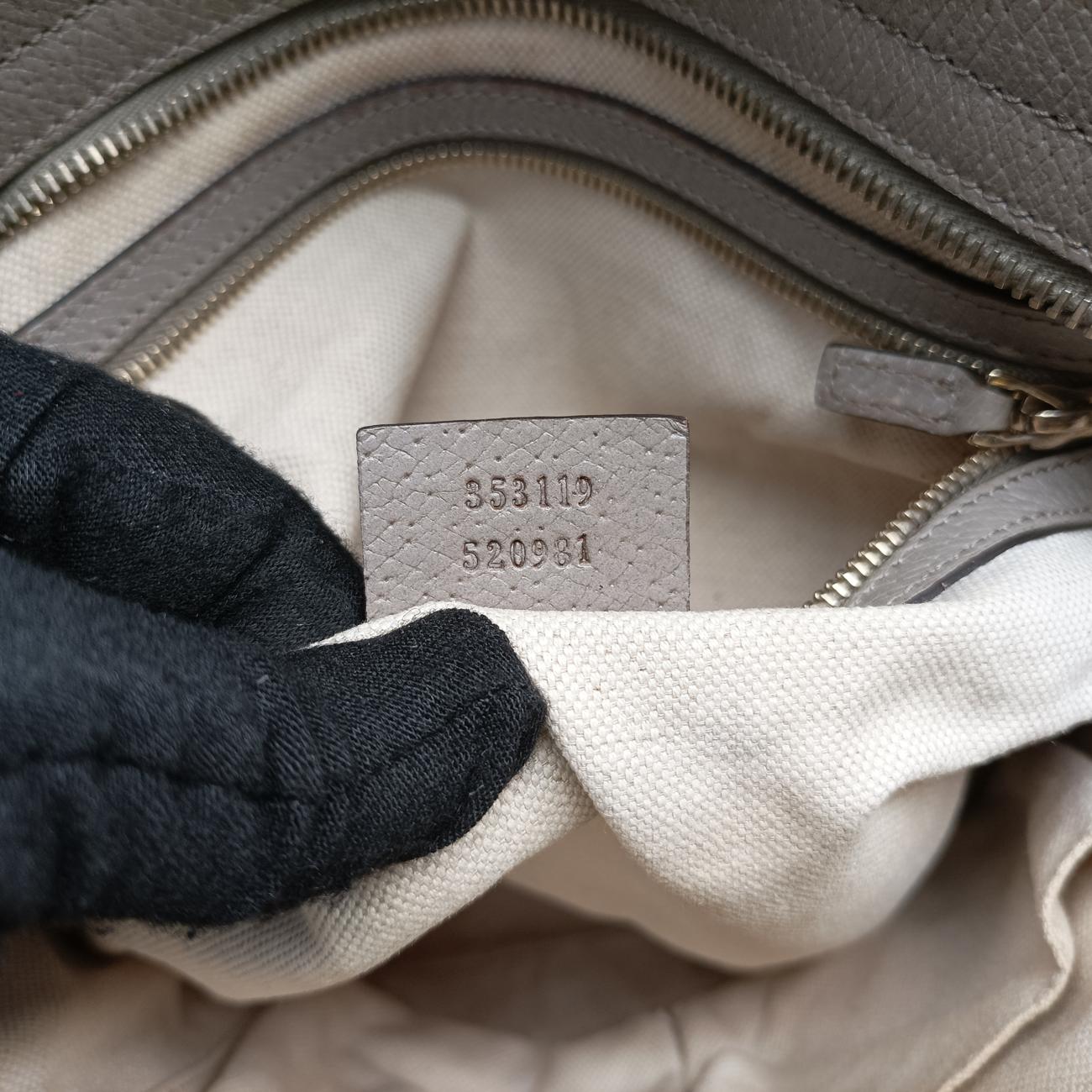 Bree beigexGray Fabric x leather 353119 A017671387ブリー ベージュ x グレー ファブリック×レザー 353119 A017671387