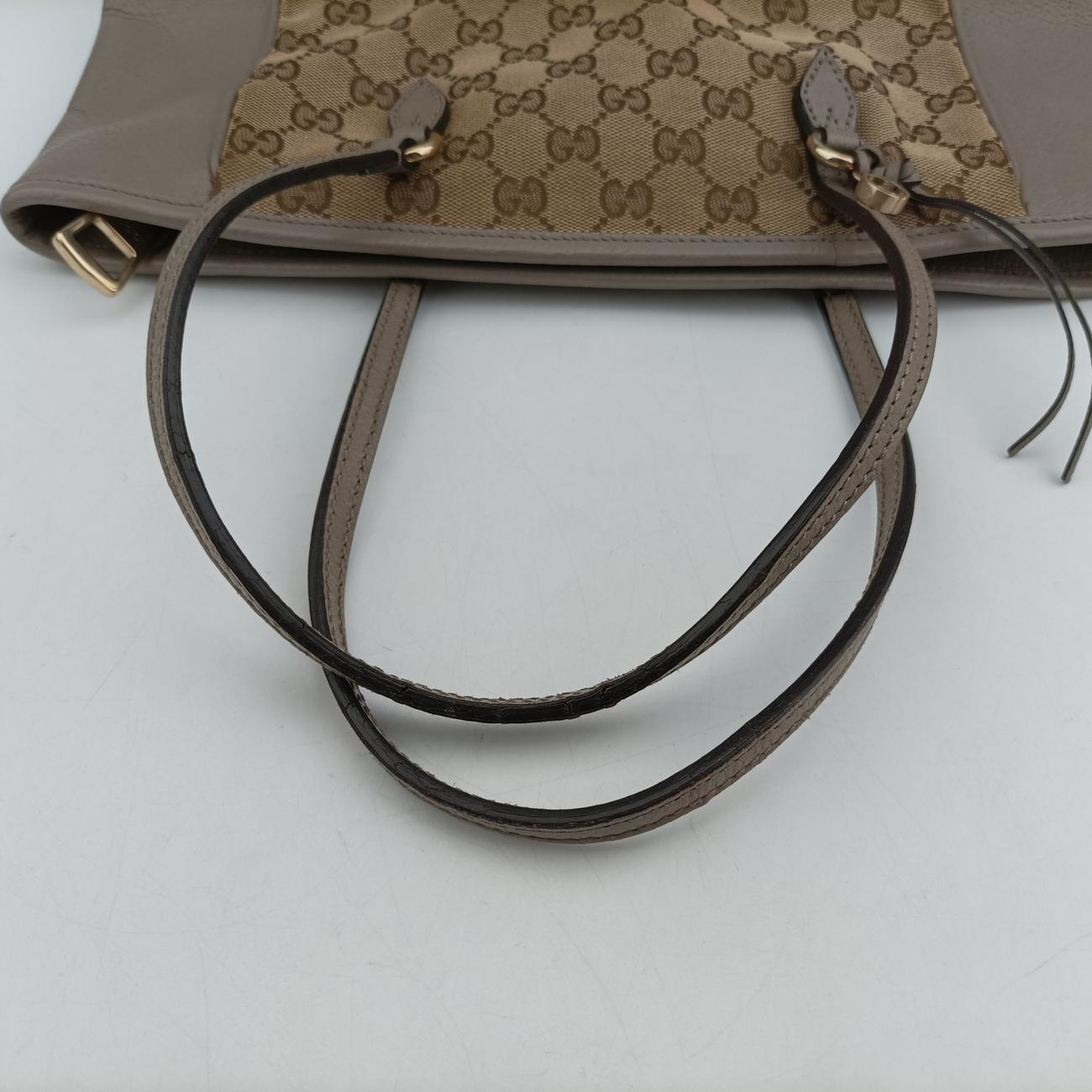 Bree beigexGray Fabric x leather 353119 A017671387ブリー ベージュ x グレー ファブリック×レザー 353119 A017671387