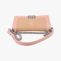 Galuchat Stingray Medium Boy FlapPink×BeigeLeatherA6706416404982ガルーシャ スティングレイ ミディアム ボーイ フラップピンク×ベージュレザーA6706416404982