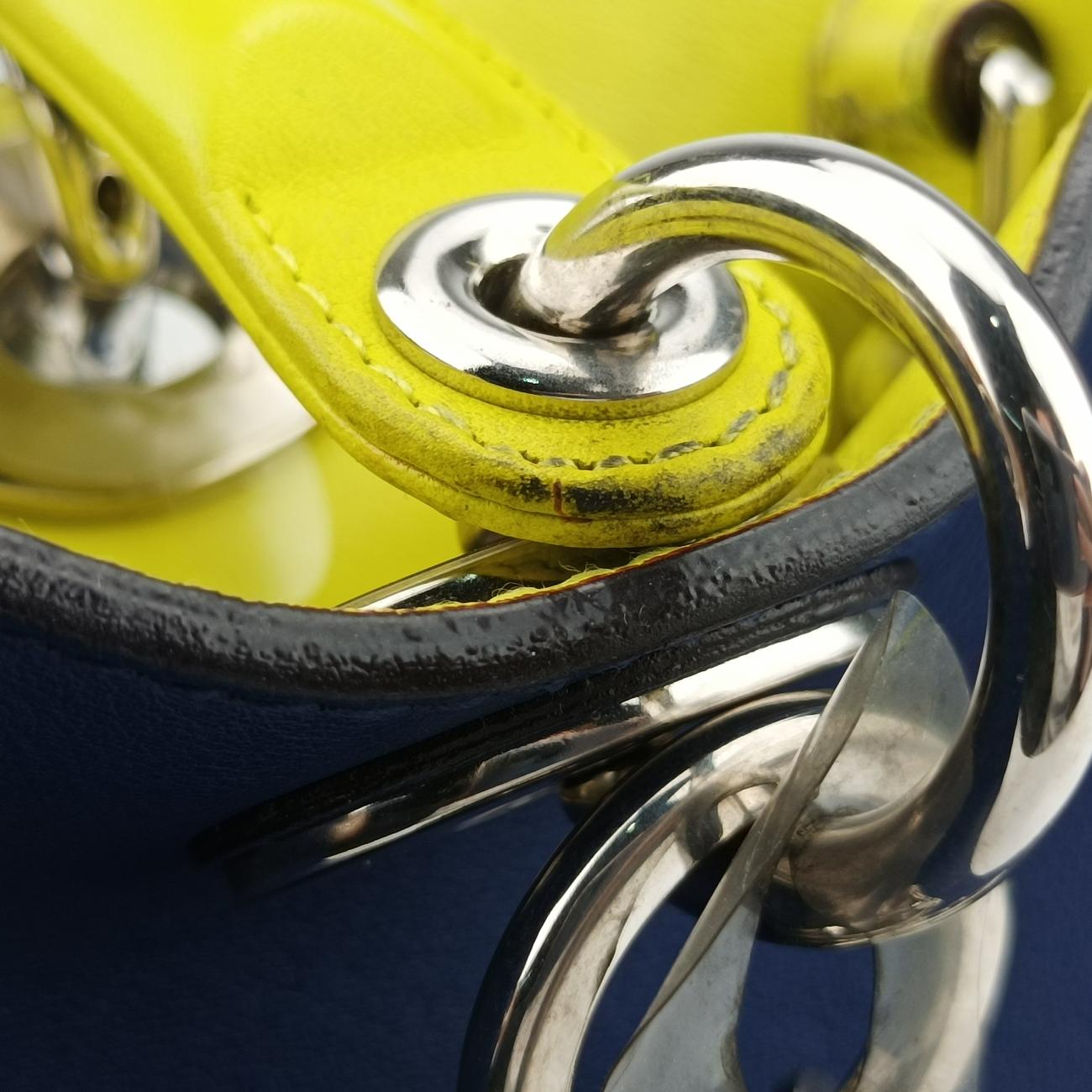 DiorissimoLight blue x blue x yellowLeather08-MA-1103ディオリッシモライトブルー×ブルー×イエローレザー08-MA-1103