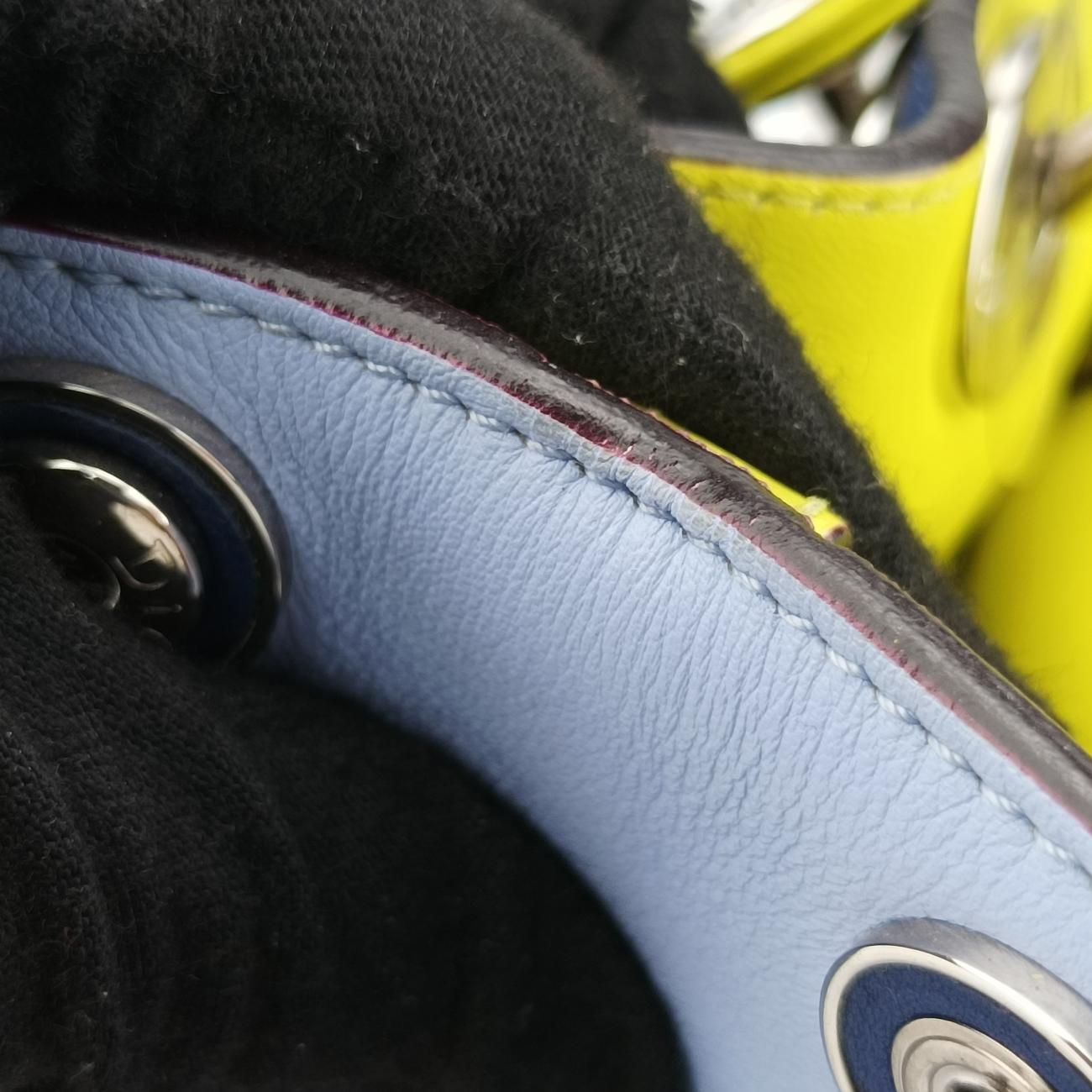 DiorissimoLight blue x blue x yellowLeather08-MA-1103ディオリッシモライトブルー×ブルー×イエローレザー08-MA-1103