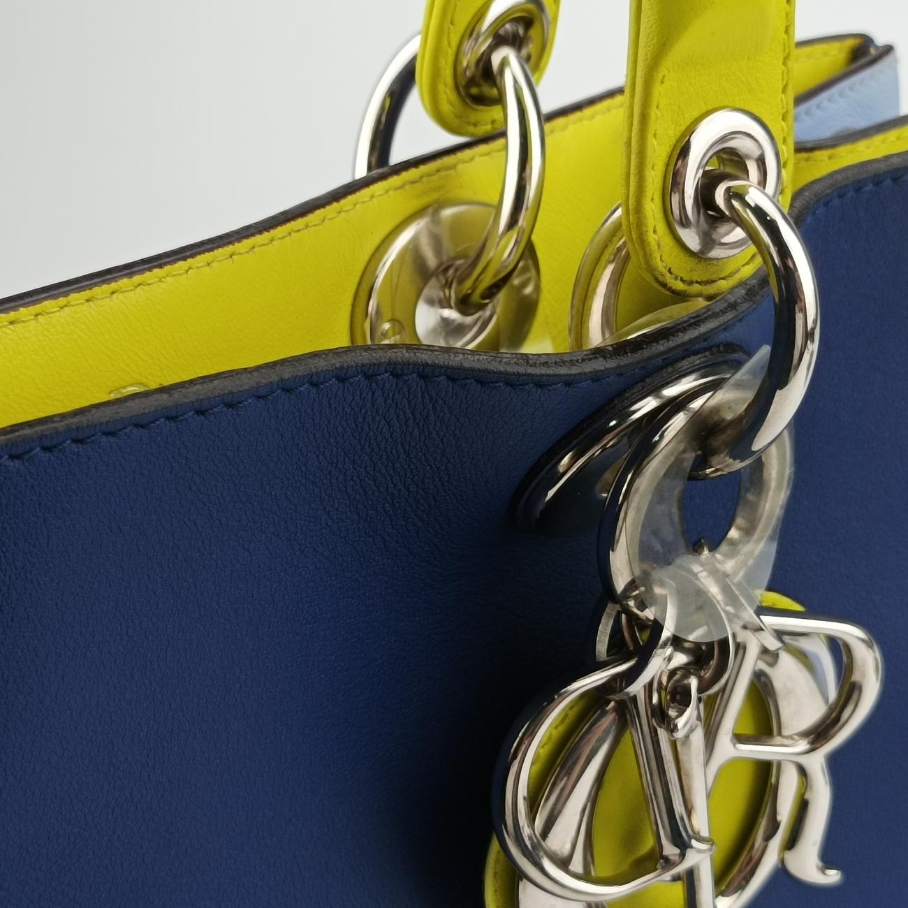 DiorissimoLight blue x blue x yellowLeather08-MA-1103ディオリッシモライトブルー×ブルー×イエローレザー08-MA-1103