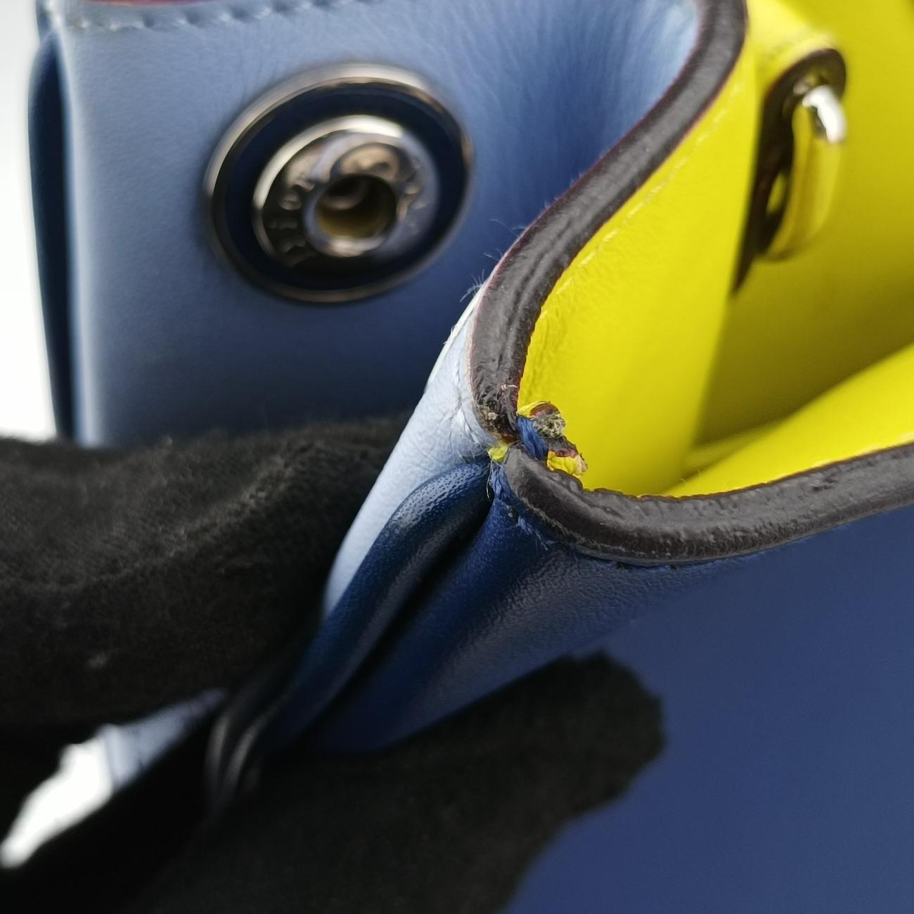 DiorissimoLight blue x blue x yellowLeather08-MA-1103ディオリッシモライトブルー×ブルー×イエローレザー08-MA-1103