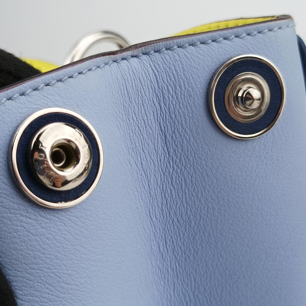 DiorissimoLight blue x blue x yellowLeather08-MA-1103ディオリッシモライトブルー×ブルー×イエローレザー08-MA-1103
