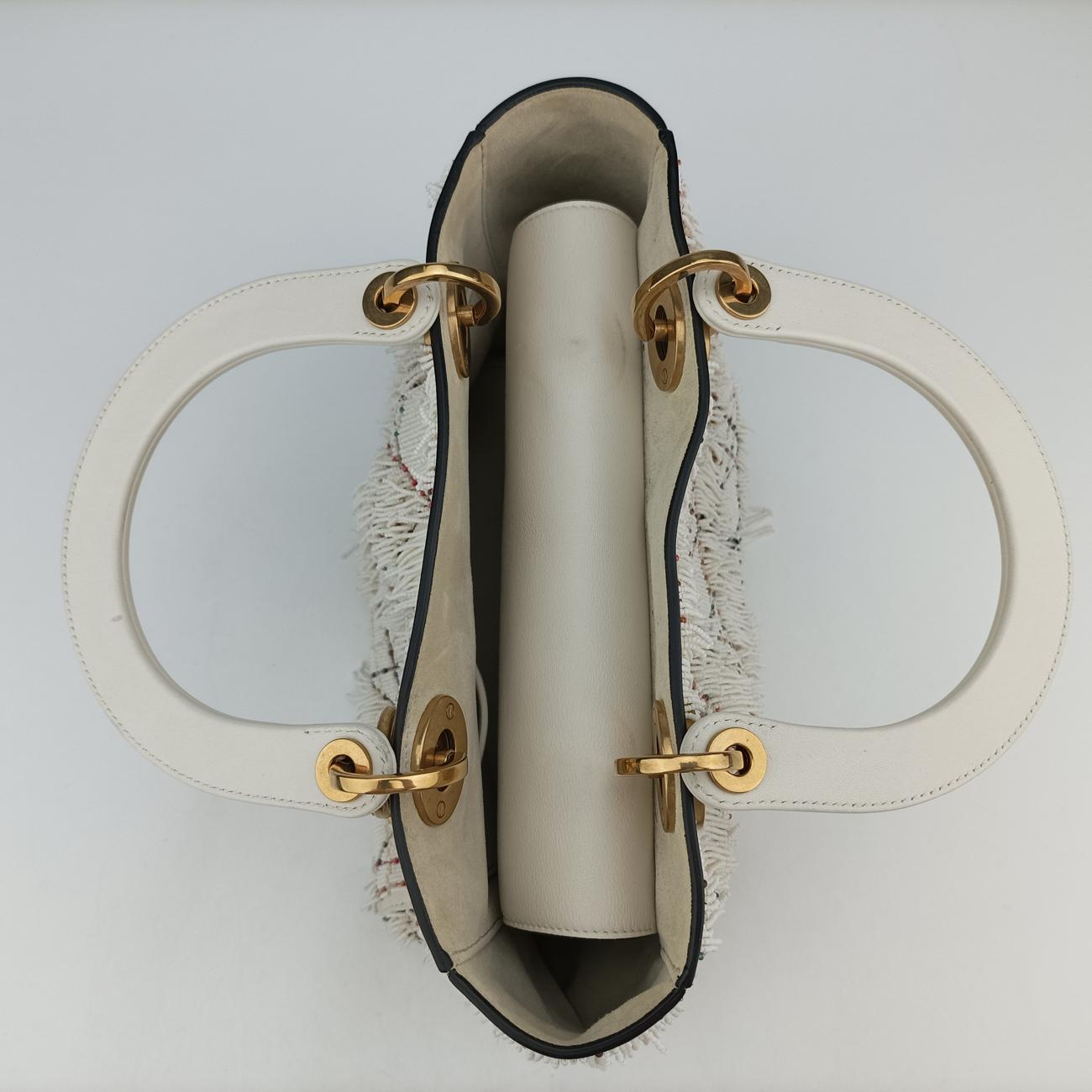 Lady Dior White Leather 02-MA-0197レディディオール ホワイト レザー 02-MA-0197