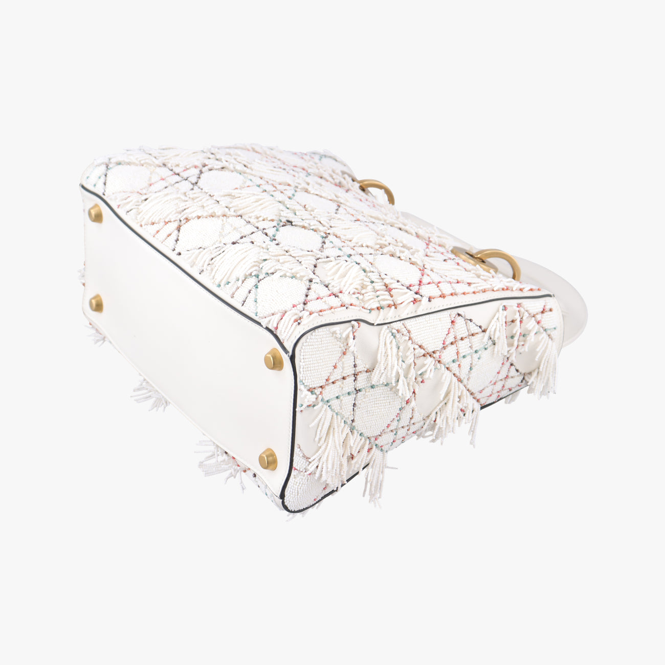 Lady Dior White Leather 02-MA-0197レディディオール ホワイト レザー 02-MA-0197