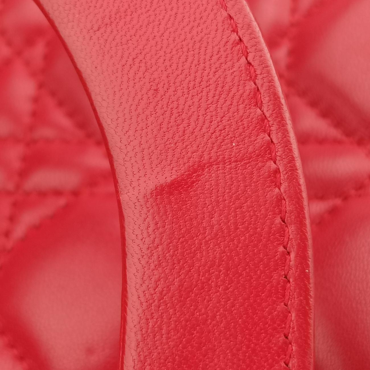 Lady Dior Red lambskin 16-MA-1019レディディオール レッド ラムスキン 16-MA-1019