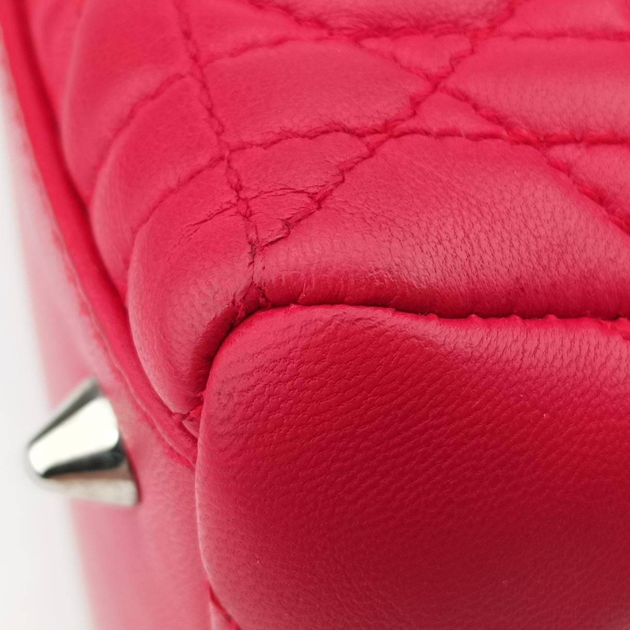 Lady Dior Red lambskin 16-MA-1019レディディオール レッド ラムスキン 16-MA-1019