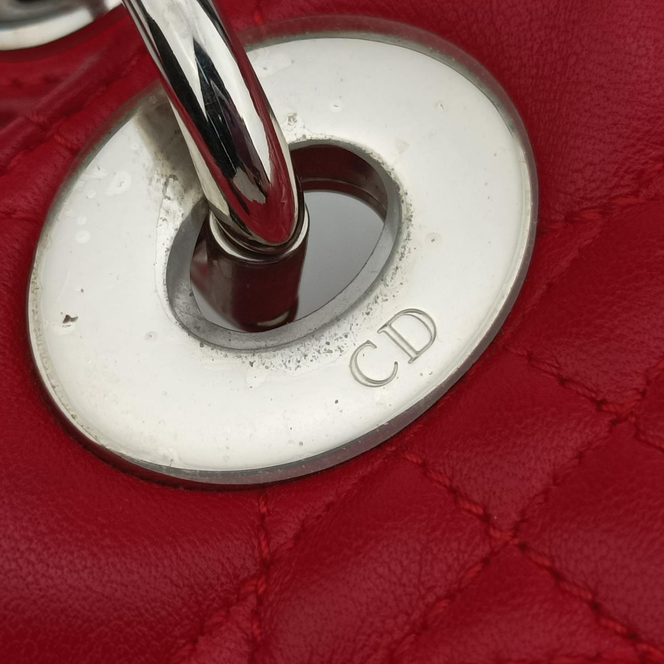 Lady Dior Red lambskin 16-MA-1019レディディオール レッド ラムスキン 16-MA-1019