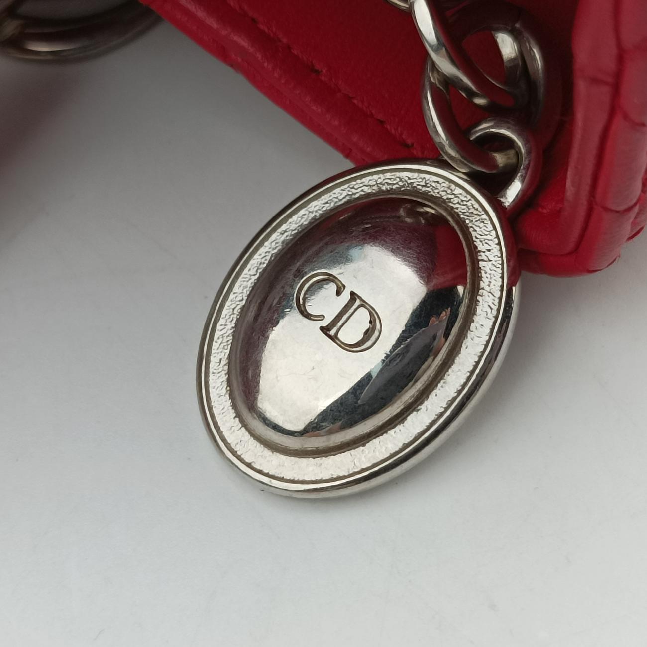 Lady Dior Red lambskin 16-MA-1019レディディオール レッド ラムスキン 16-MA-1019