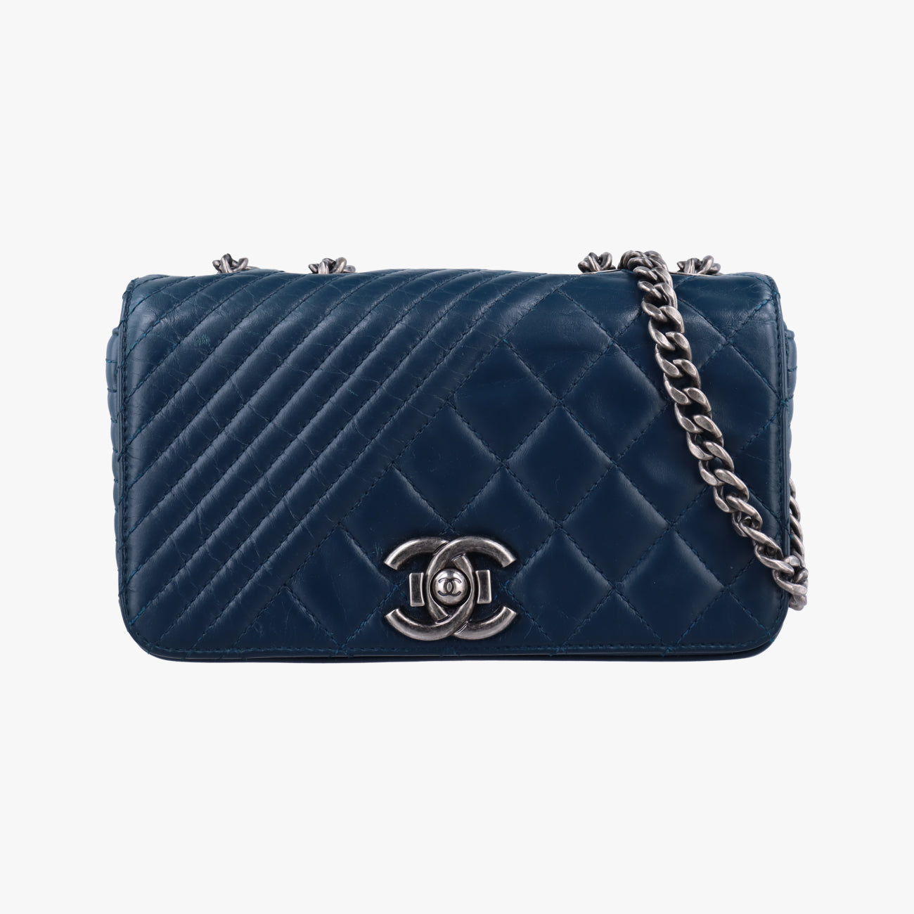 Coco Boy FlapBlueleatherA9279620640700ココボーイ シングルフラップブルーレザーA9279620640700