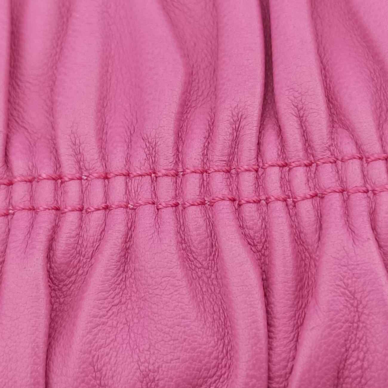 Nappa Gaufre Nero HandbagPinkLeather233ナッパ ゴーフル ネロ ハンドバッグピンクレザー233