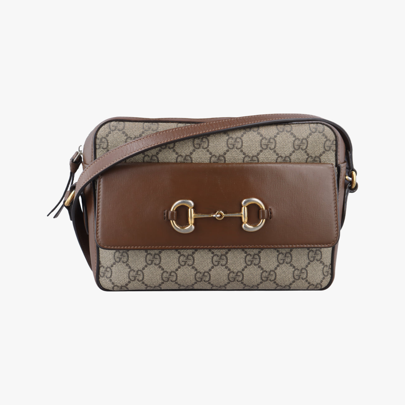 Horsebit 1955 beige×brown PVC coated canvas 645454 D035617110ホースビット 1955 ベージュ×ブラウン PVCコーティングキャンバス 645454 D035617110