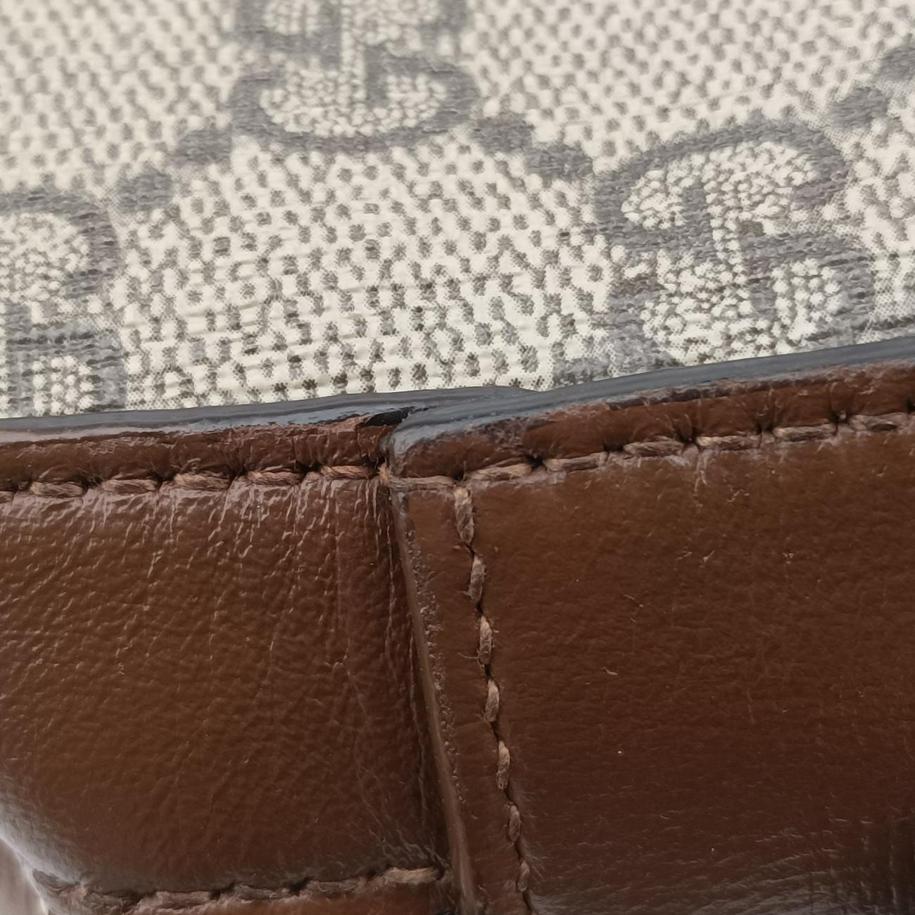 Horsebit 1955 beige×brown PVC coated canvas 645454 D035617110ホースビット 1955 ベージュ×ブラウン PVCコーティングキャンバス 645454 D035617110