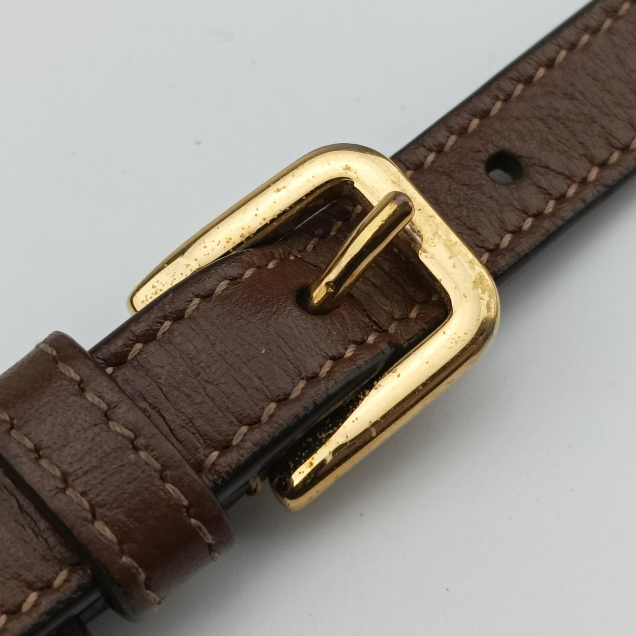 Horsebit 1955 beige×brown PVC coated canvas 645454 D035617110ホースビット 1955 ベージュ×ブラウン PVCコーティングキャンバス 645454 D035617110