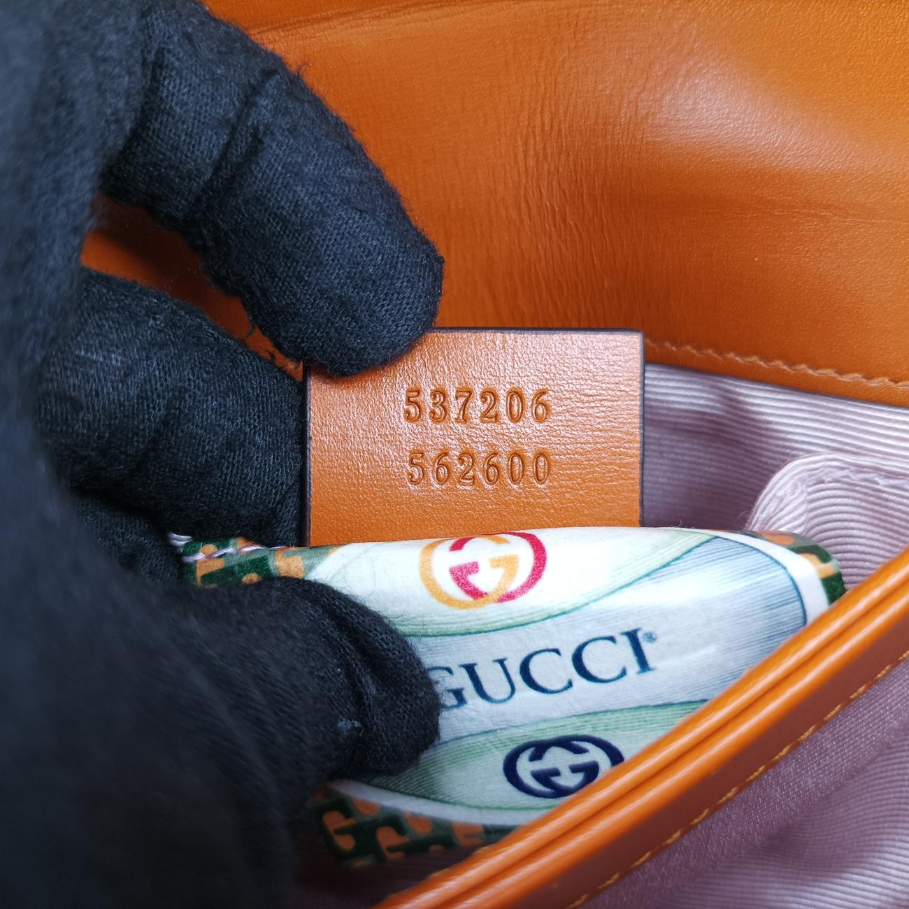 Diagonal GG RajaOrange×BrownLeather537206F026682780ダイアゴナル GG ラジャオレンジ×ブラウンレザー537206F026682780