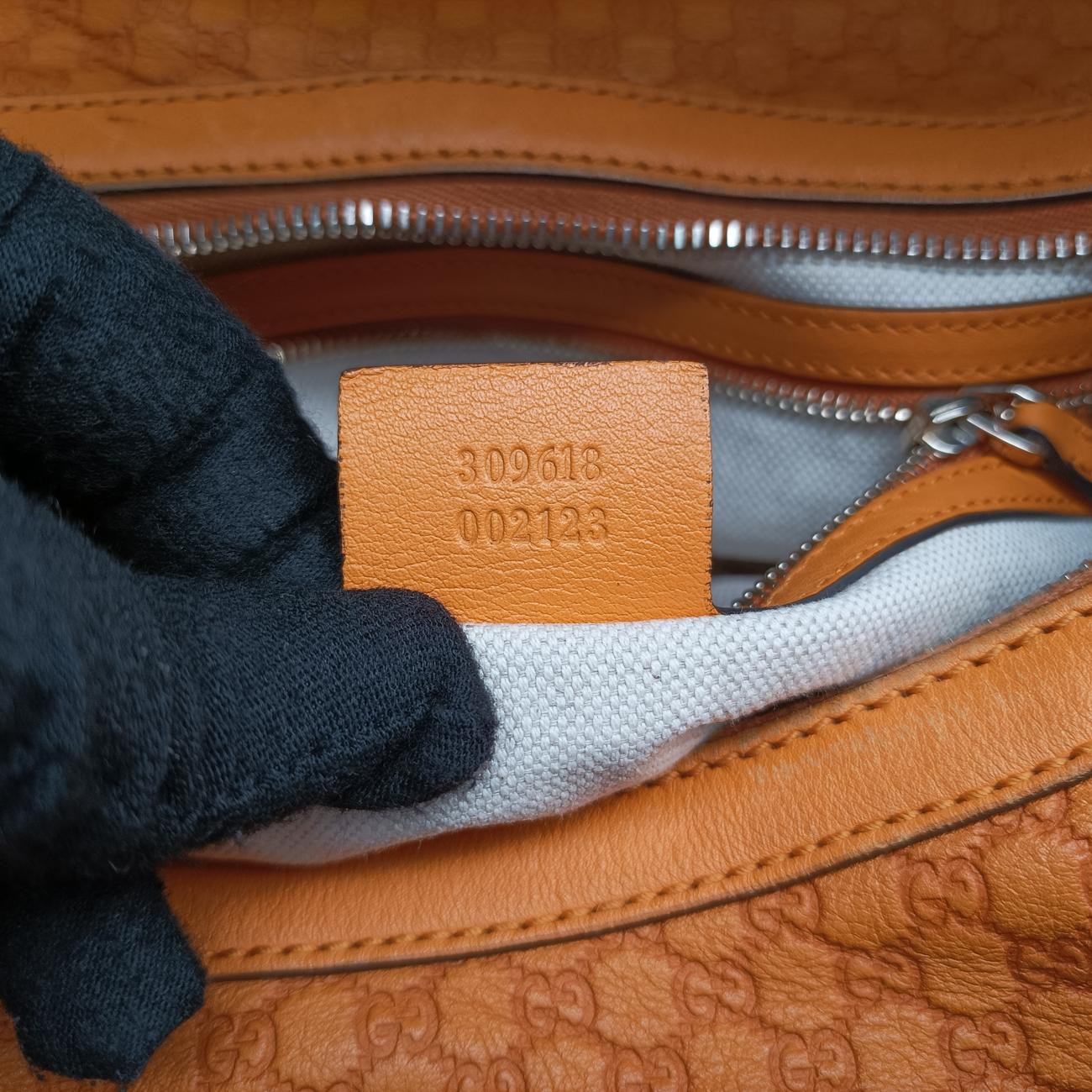 Microguccissima Nice HoboOrangeLeather309618B015832661マイクログッチッシマ ナイス ホーボーオレンジレザー309618B015832661