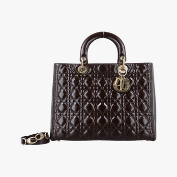 Lady Dior brownish red Patent 08-MA-0150レディディオール ブラウニッシュレッド パテント 08-MA-0150