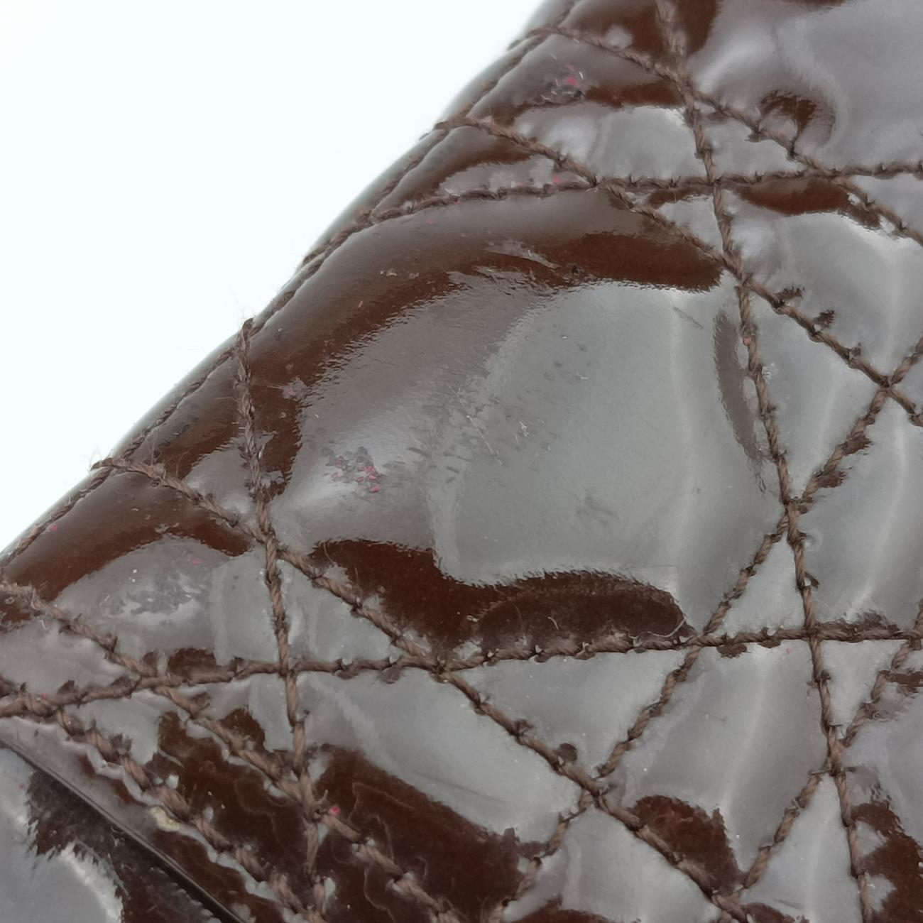 Lady Dior brownish red Patent 08-MA-0150レディディオール ブラウニッシュレッド パテント 08-MA-0150