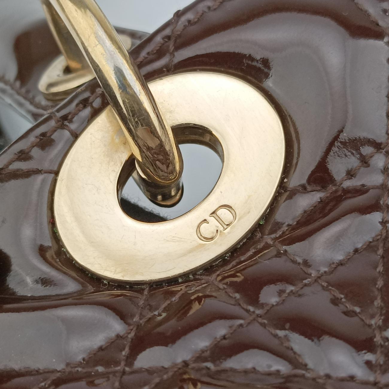 Lady Dior brownish red Patent 08-MA-0150レディディオール ブラウニッシュレッド パテント 08-MA-0150