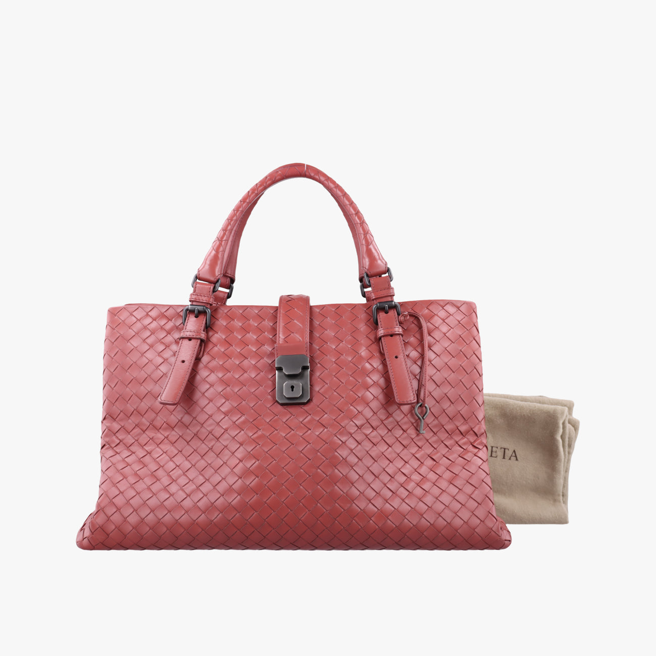 Roma Intrecciato Burgundy lambskin B01570745Eローマ イントレチャート ワインレッド ラムスキン B01570745E