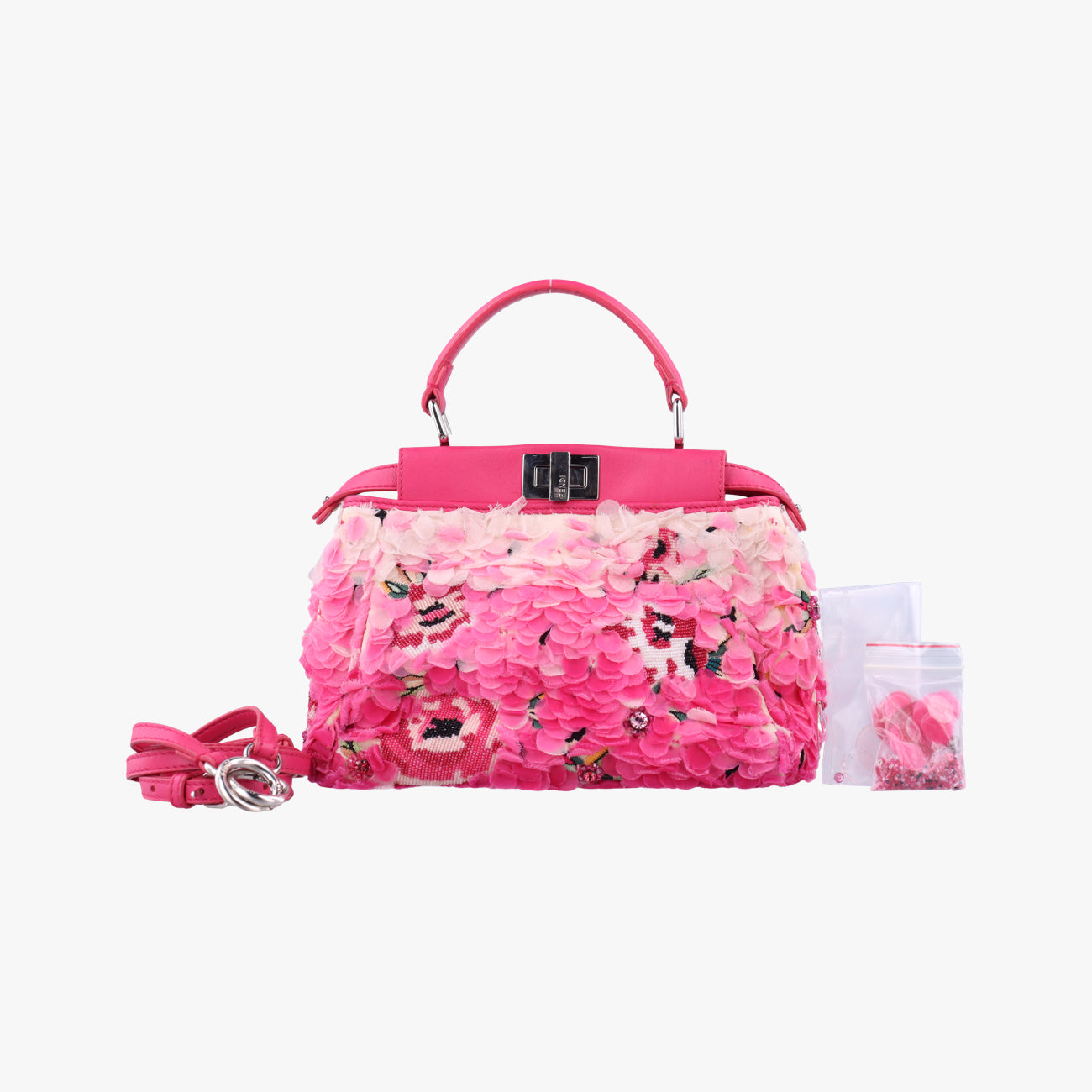 PEEKABOO miniPink×MulticolourFabric x Beads8BN2448BN244.2XQ.158.8007ピーカブー ミニピンク×マルチカラーファブリック×ビーズ8BN2448BN244.2XQ.158.8007