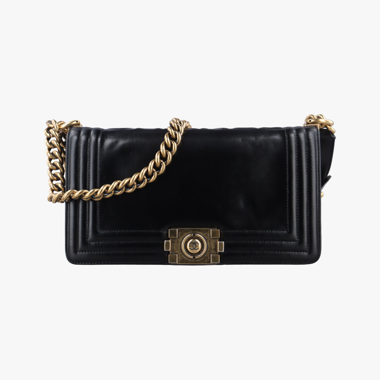BOY CHANEL Black Leather 15334321ボーイシャネル ブラック レザー A66713 15334321