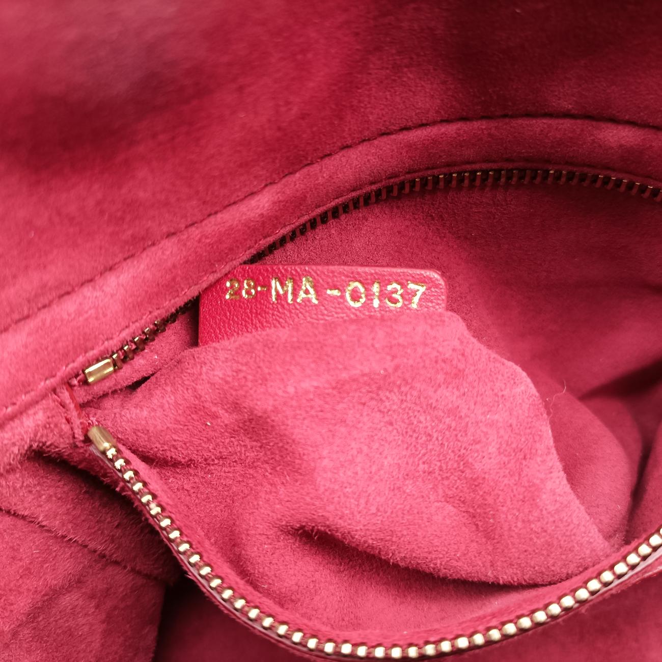 Lady Dior Red lambskin 28-MA-0137レディディオール レッド ラムスキン 28-MA-0137