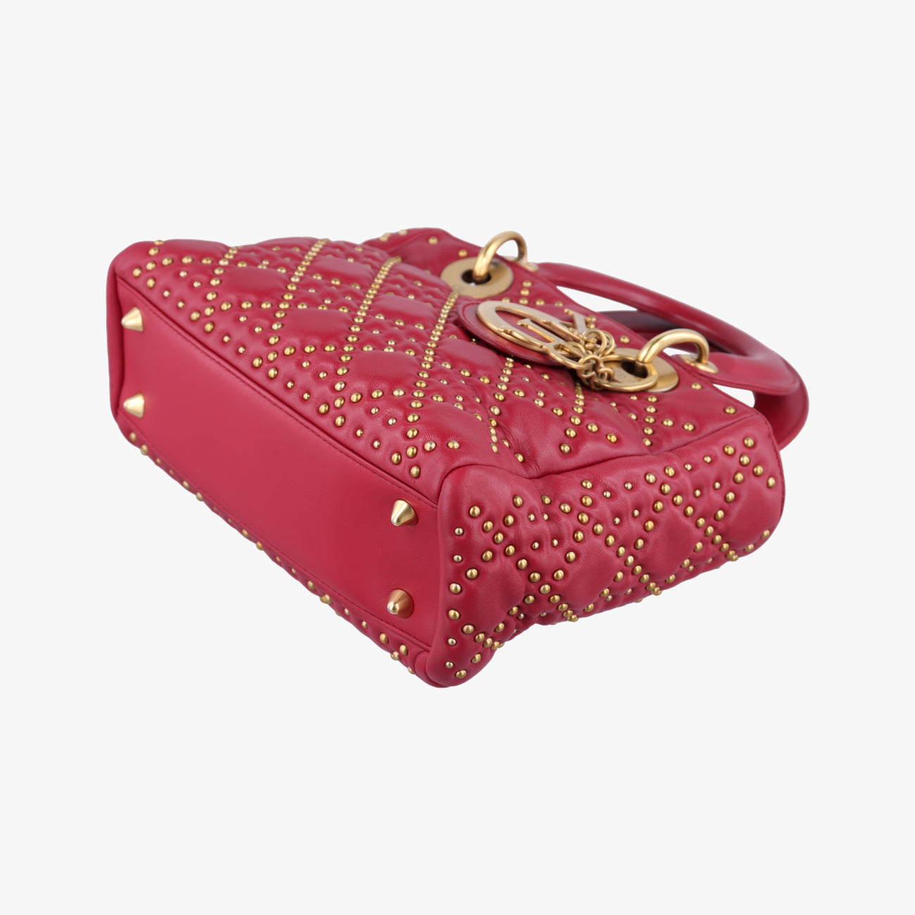 Lady Dior Red lambskin 28-MA-0137レディディオール レッド ラムスキン 28-MA-0137