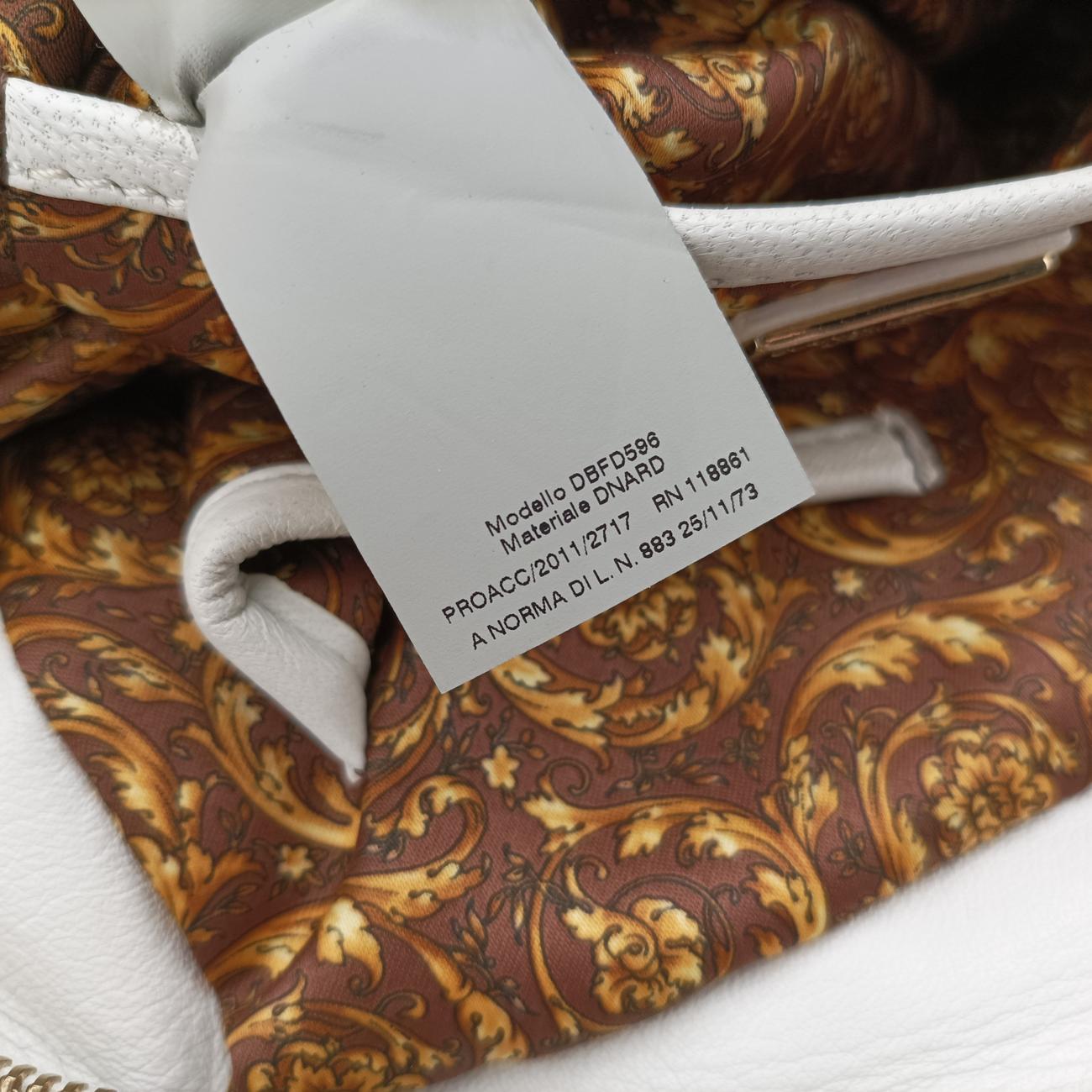 Medusa Nappa Barocco Quilted Studded VanitasWhiteLeatherメデューサナッパバロックキルティングスタッズヴァニタスホワイトレザー