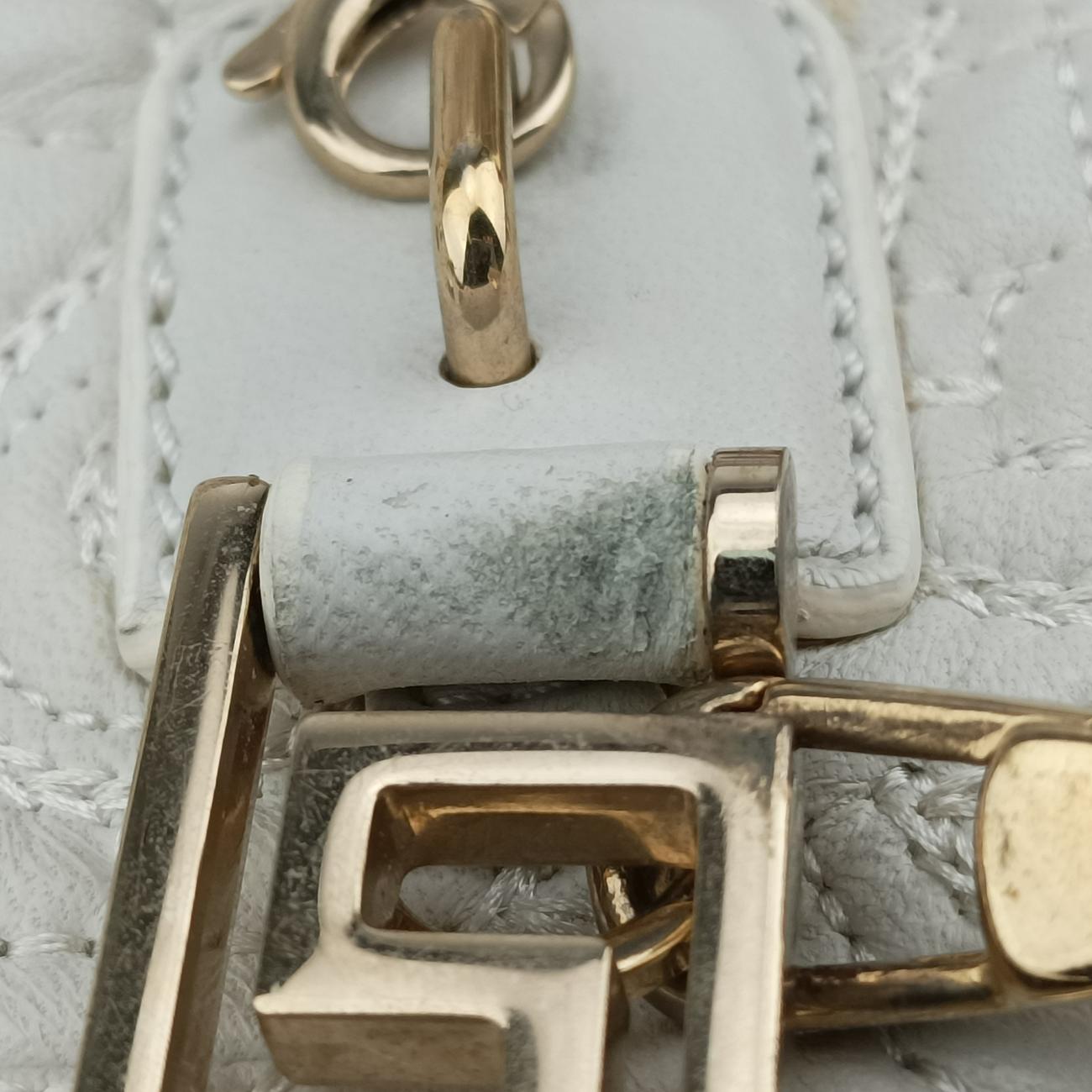 Medusa Nappa Barocco Quilted Studded VanitasWhiteLeatherメデューサナッパバロックキルティングスタッズヴァニタスホワイトレザー