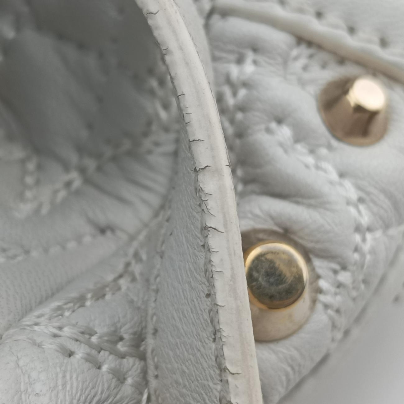 Medusa Nappa Barocco Quilted Studded VanitasWhiteLeatherメデューサナッパバロックキルティングスタッズヴァニタスホワイトレザー