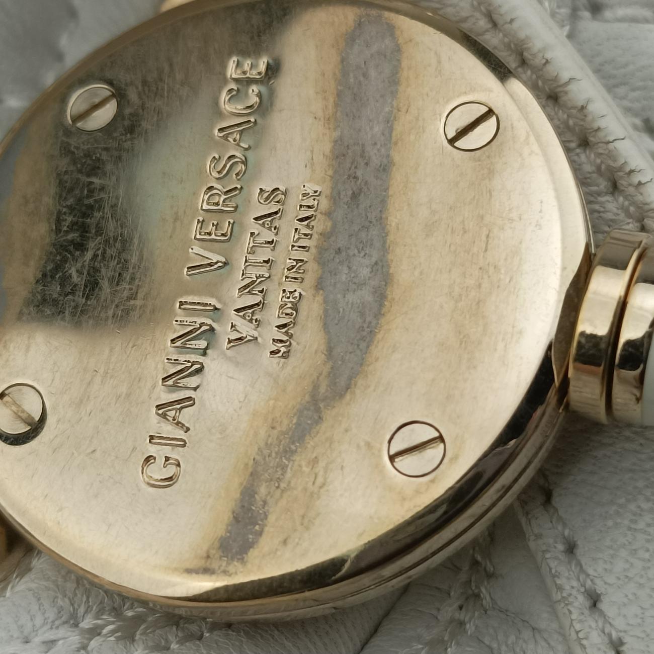 Medusa Nappa Barocco Quilted Studded VanitasWhiteLeatherメデューサナッパバロックキルティングスタッズヴァニタスホワイトレザー